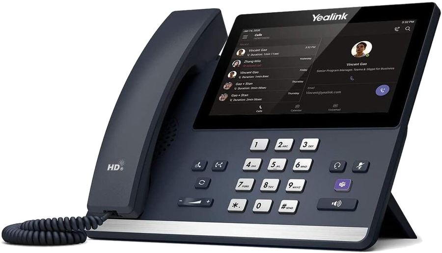 Yealink MP56 Microsoft Teams desk phone with 7-inch capacitive touchscreen